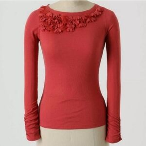 NWT Anthro C. Keer Embracable Floral Ribbed Top